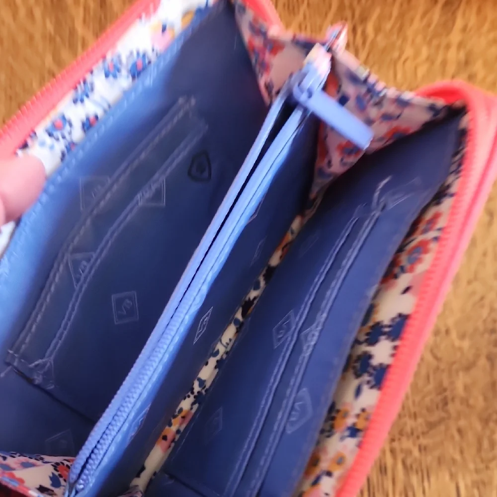 Vera Bradley Floral Wallet with Coral and Blue Accents - Picture 4 of 4